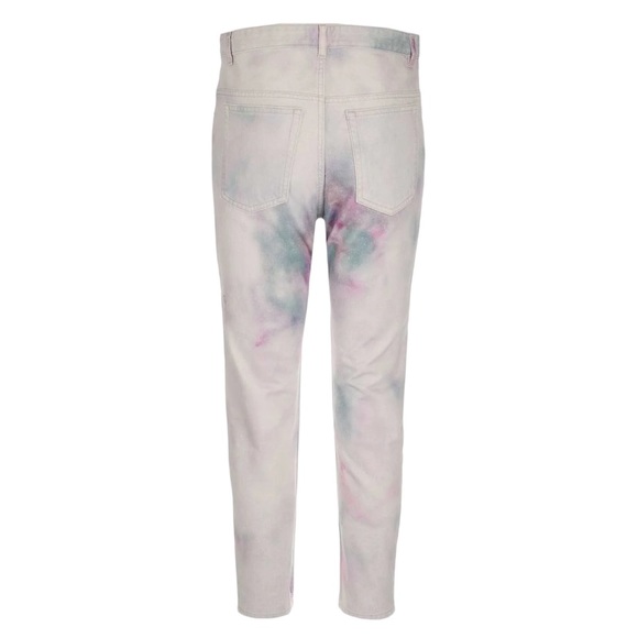 Isabel Marant Étoile Tie-Dye High Waisted Jeans Denim Pastel Cotton Batik - Picture 6 of 16